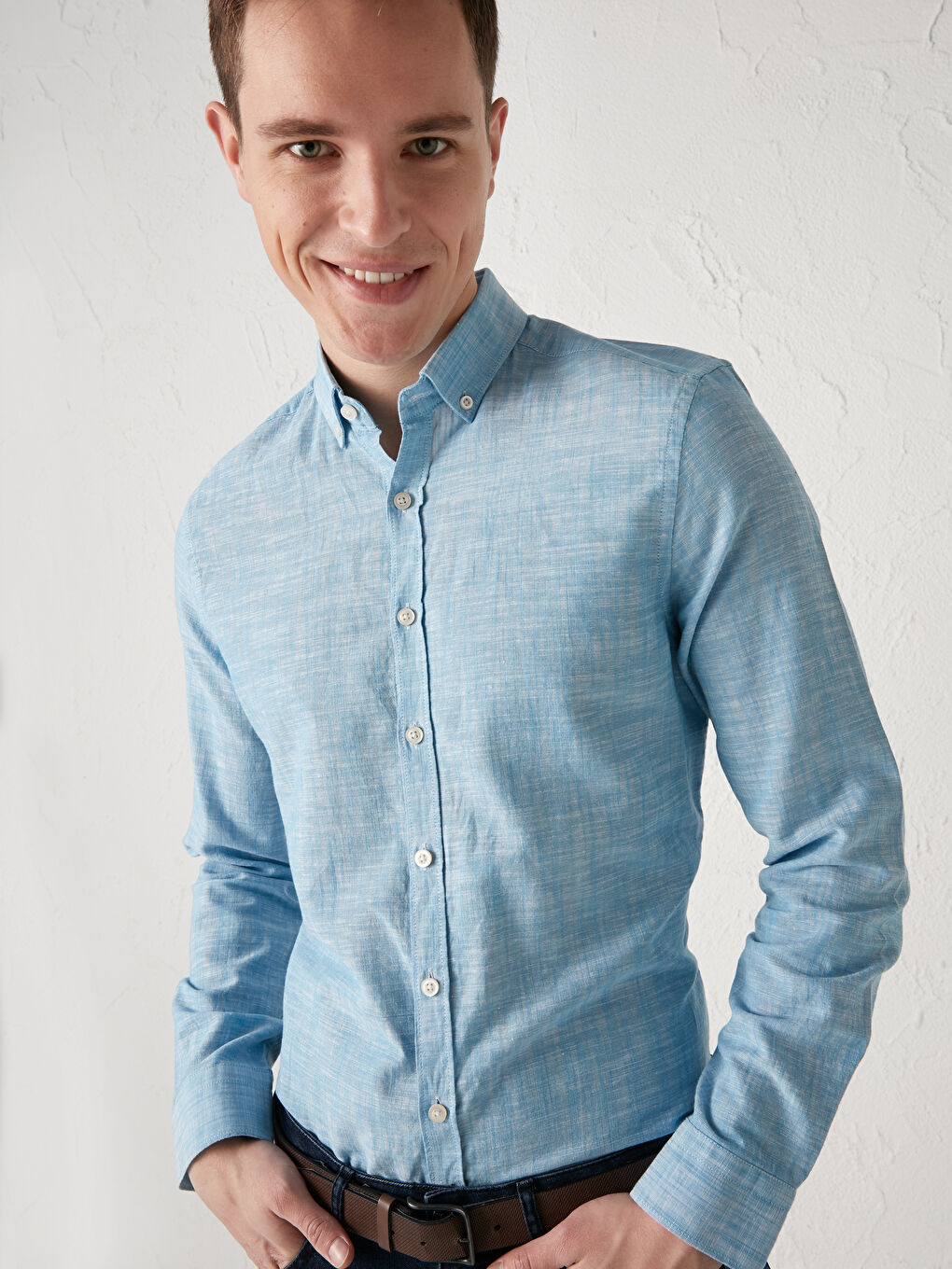 Slim Fit Long Sleeve Shirt-2