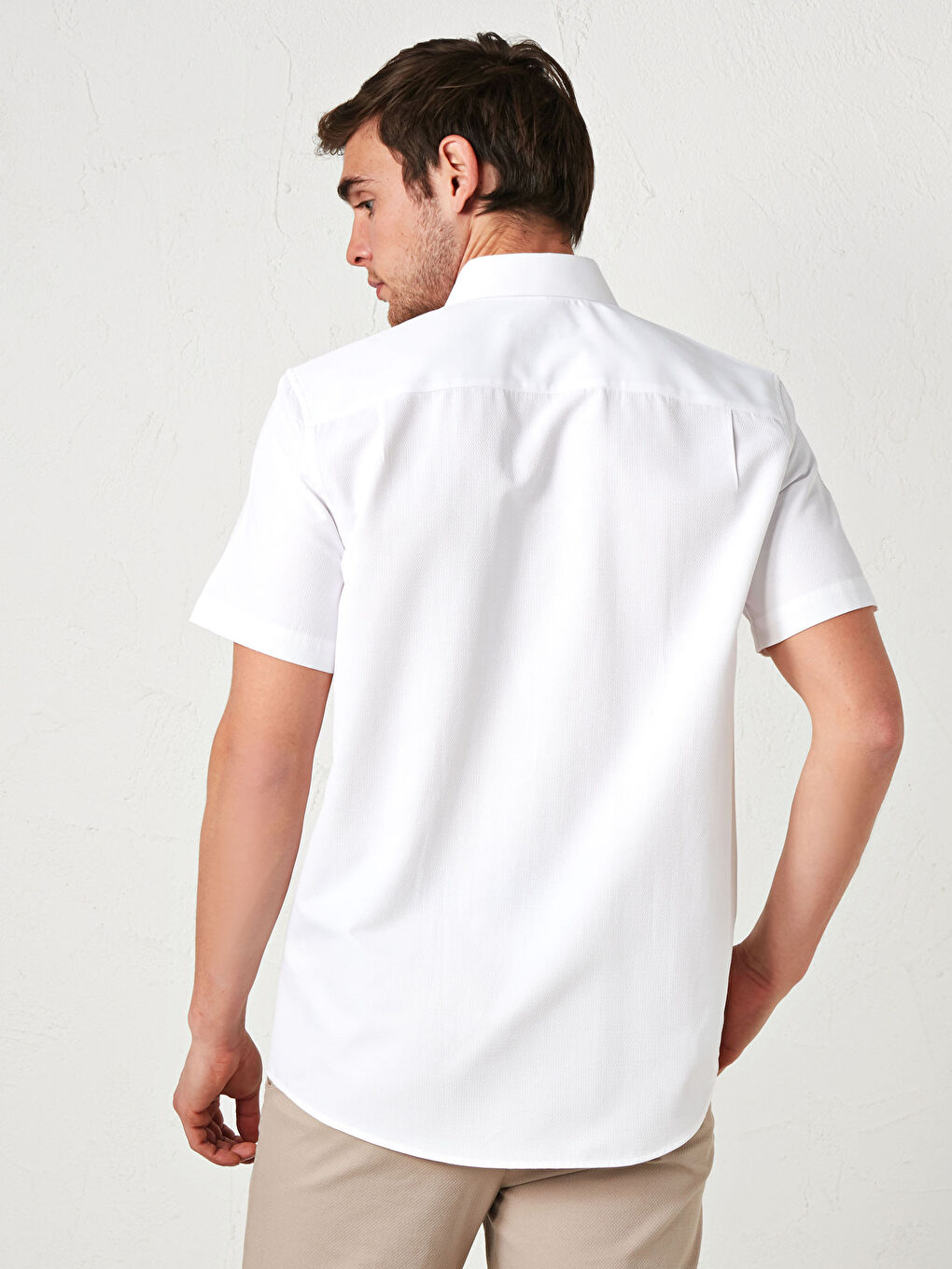 Сорочка звичайного крою з коротким рукавом з тканини твіл-3