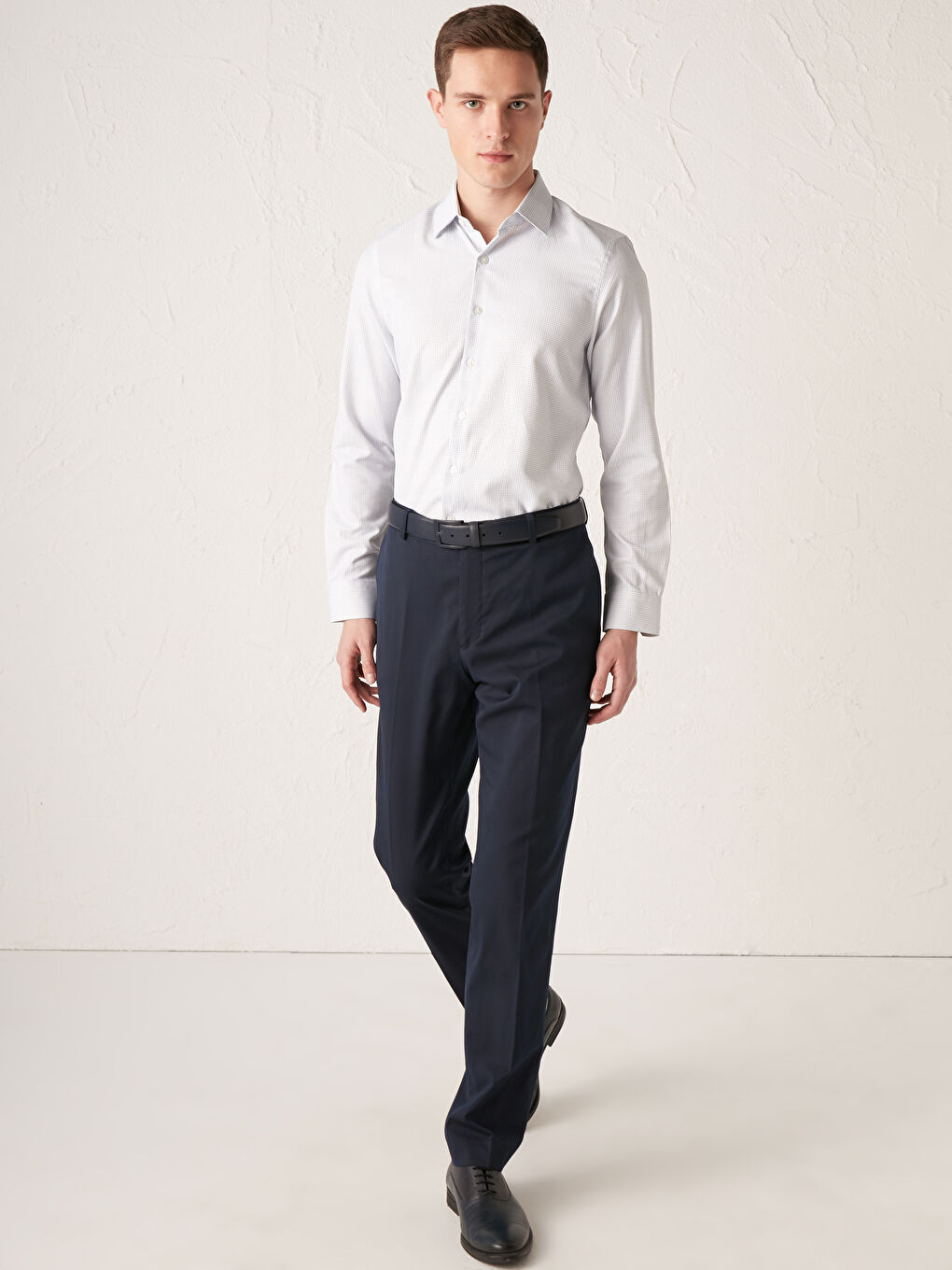 Chemise en sergé manches longues coupe slim-3