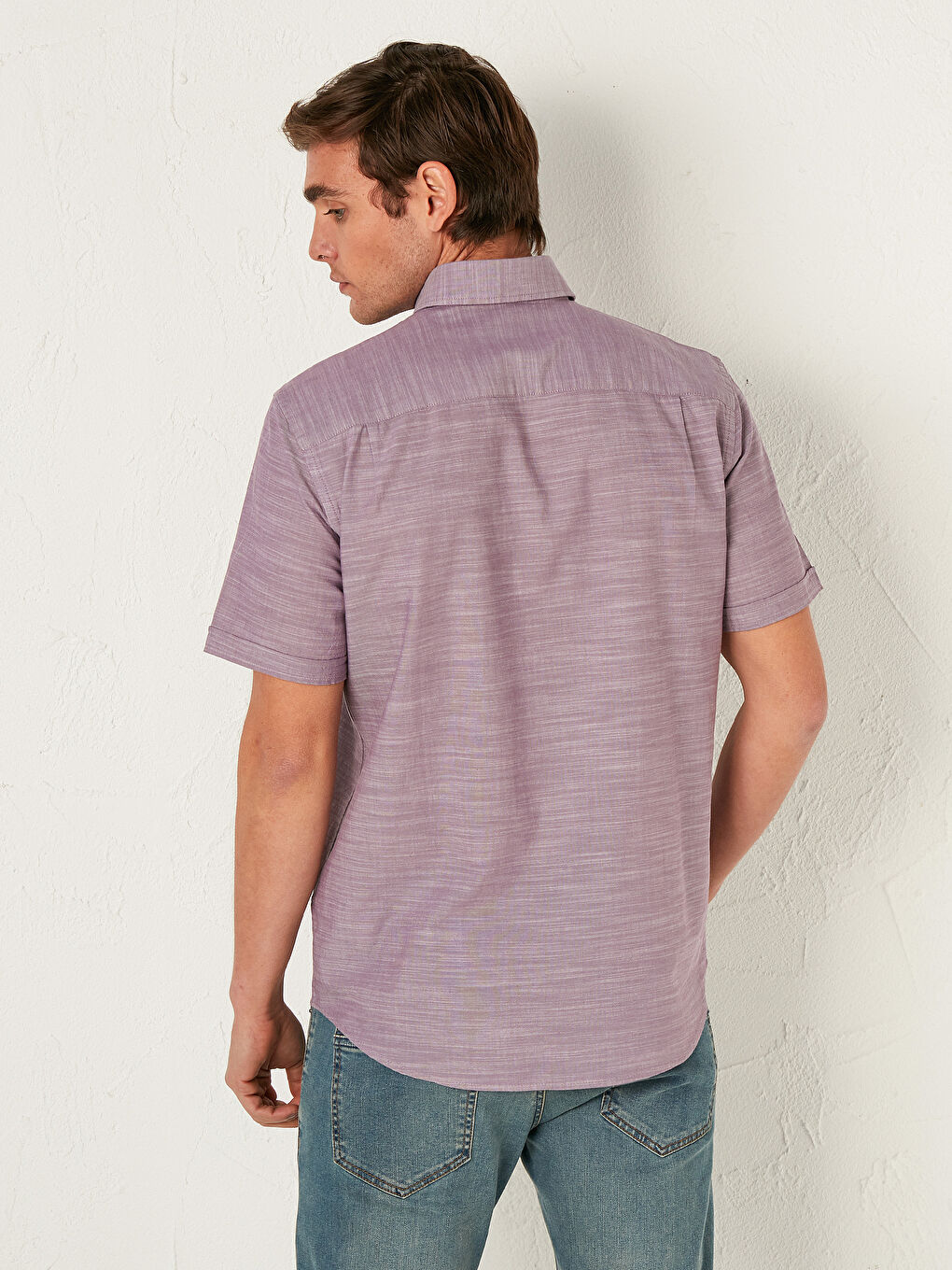 Regular Fit Short Sleeve Poplin Shirt-2