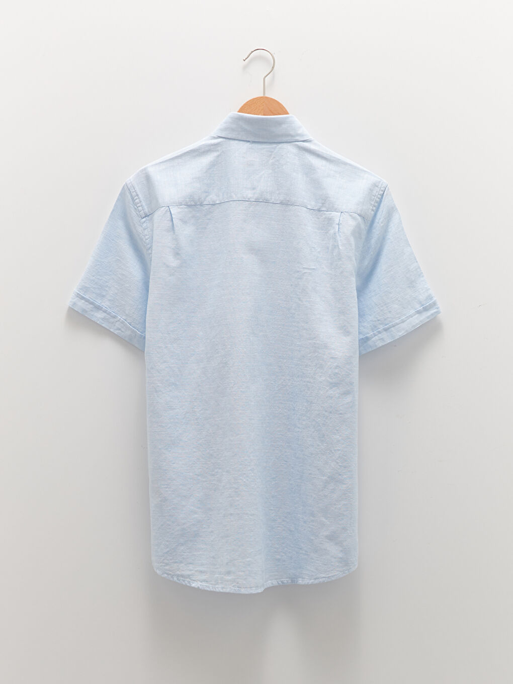 Chemise en Lin à Manches Courtes pour Hommes Coupe Régulière-6