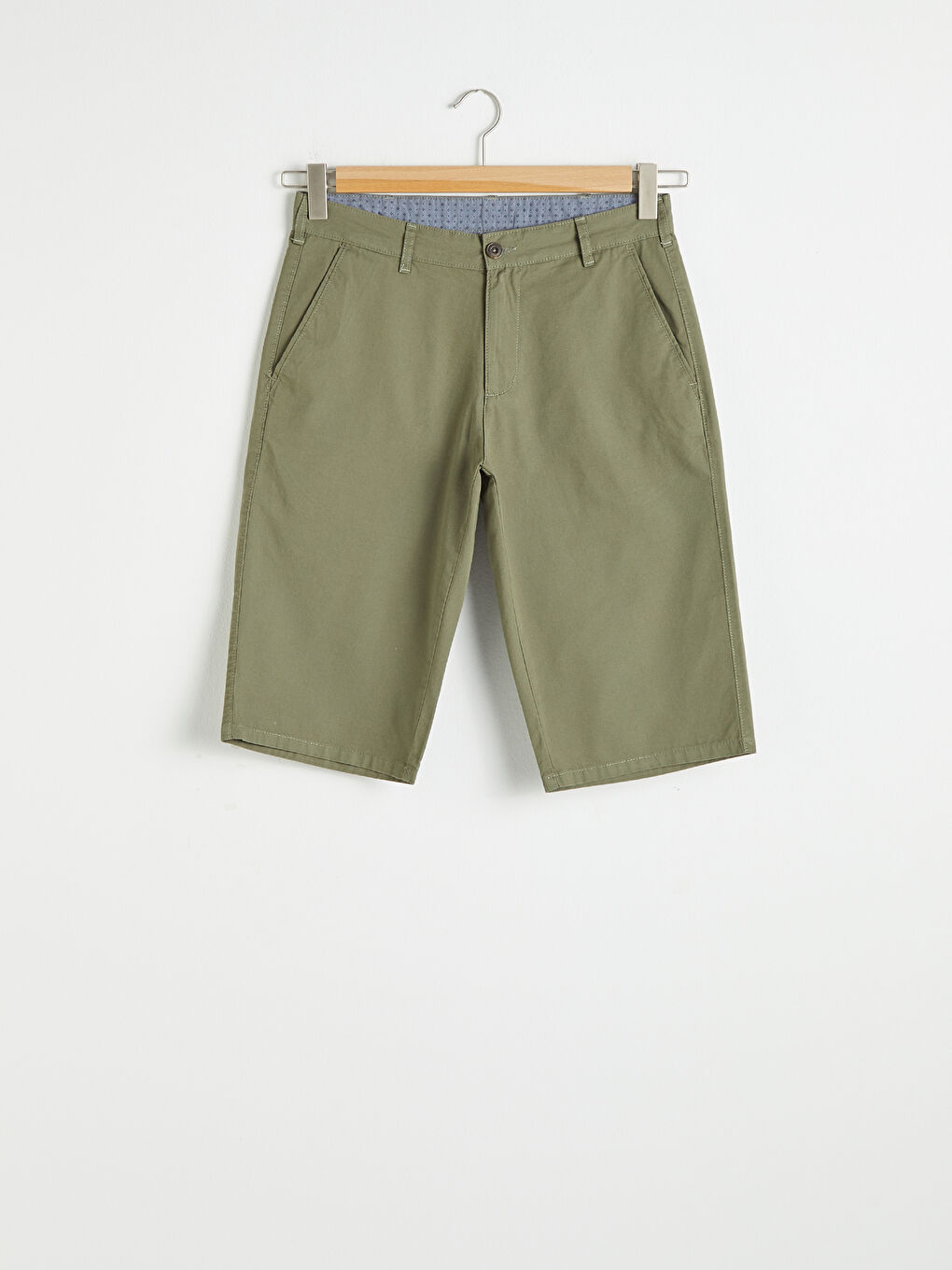 Standard Fit Gabardine Shorts-4