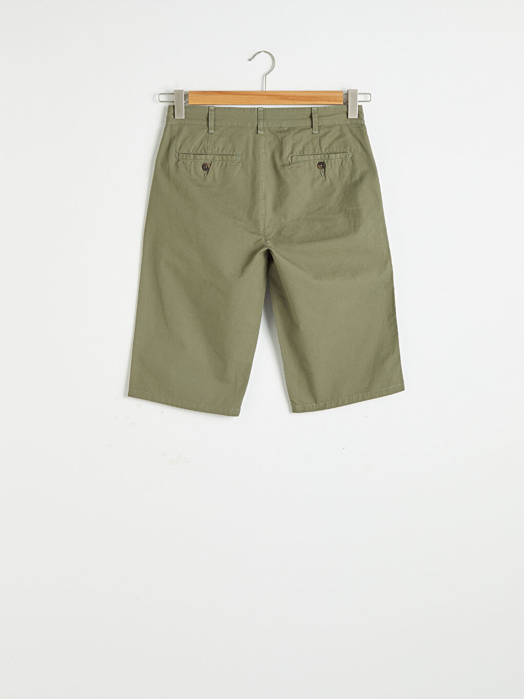 Standard Fit Gabardine Shorts-5