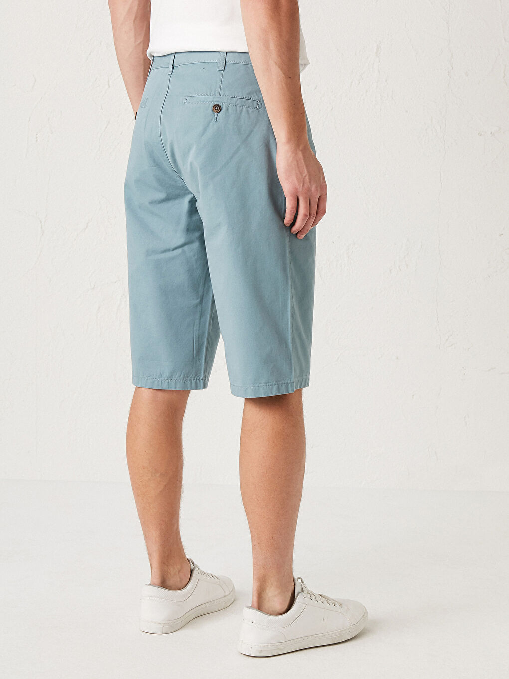 Standard Fit Gabardine Shorts-2