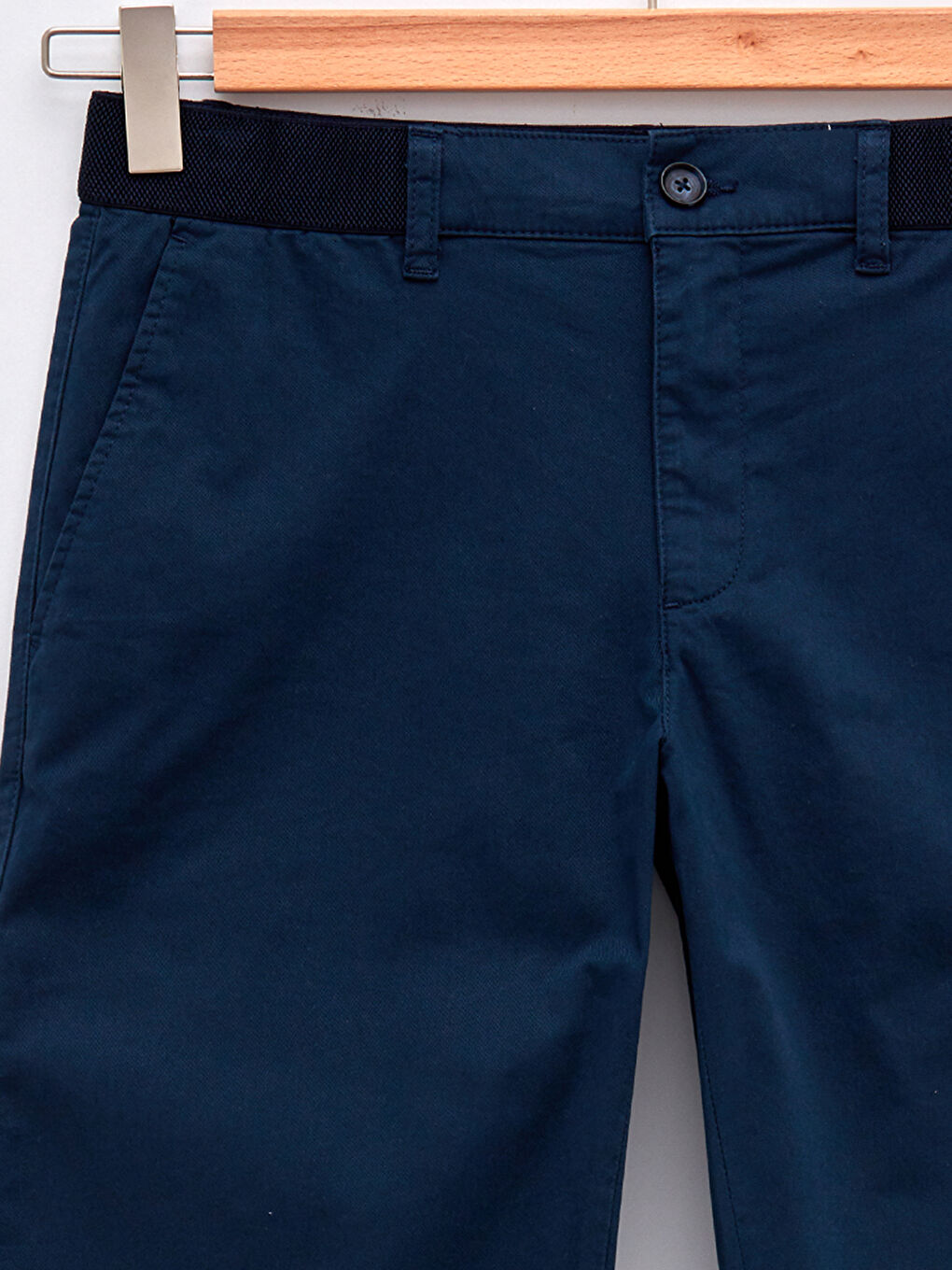 Relaxed Fit Gabardine Men's Bermuda Shorts-7