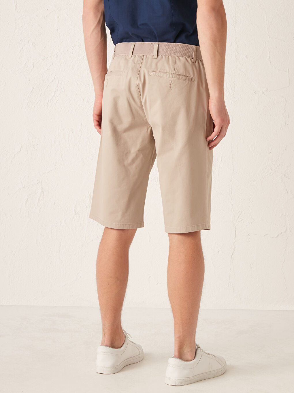 Comfortable Fit Gabardine Bermuda Shorts-1