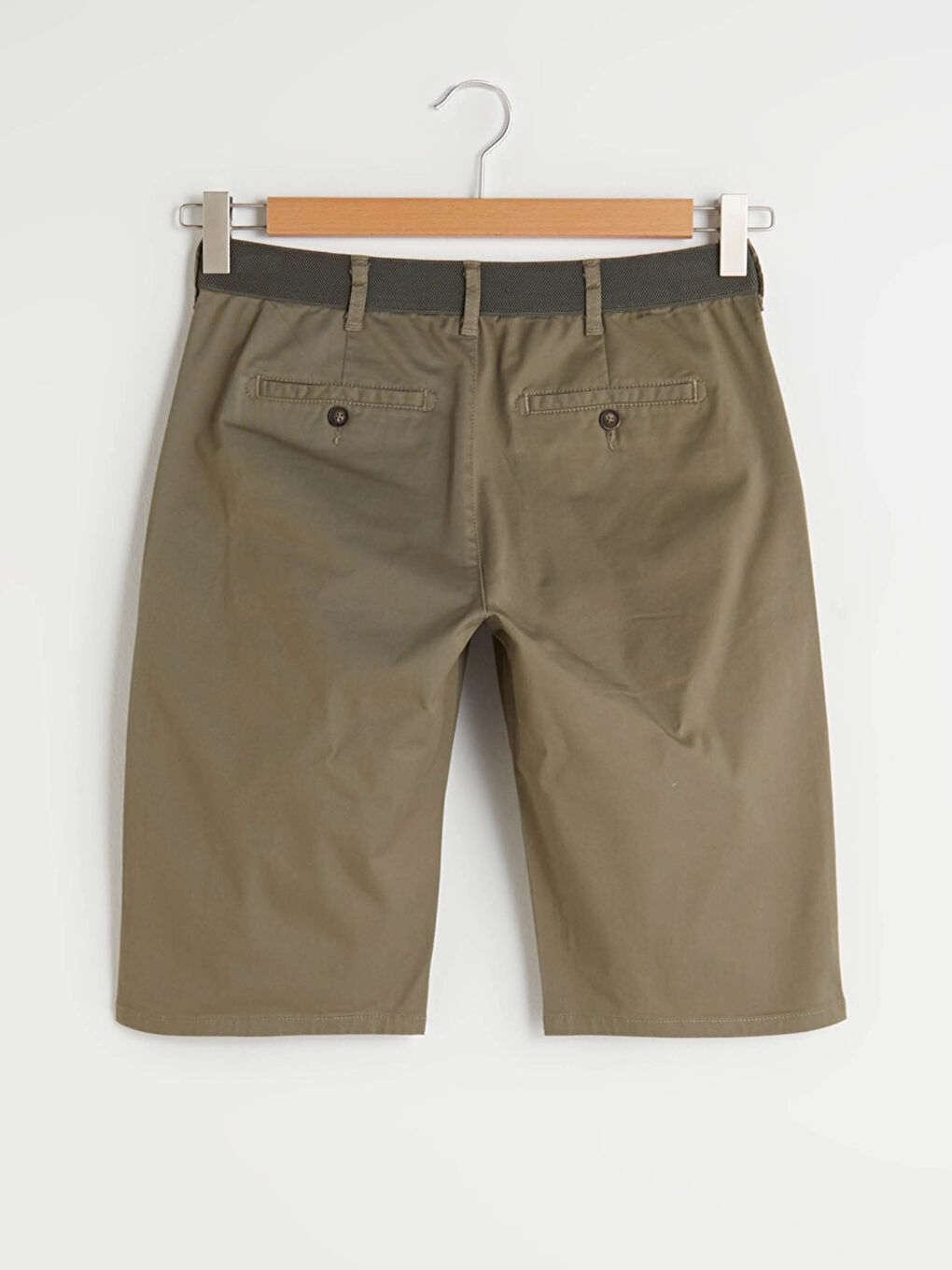 Relaxed Fit Gabardine Men's Bermuda Shorts-7