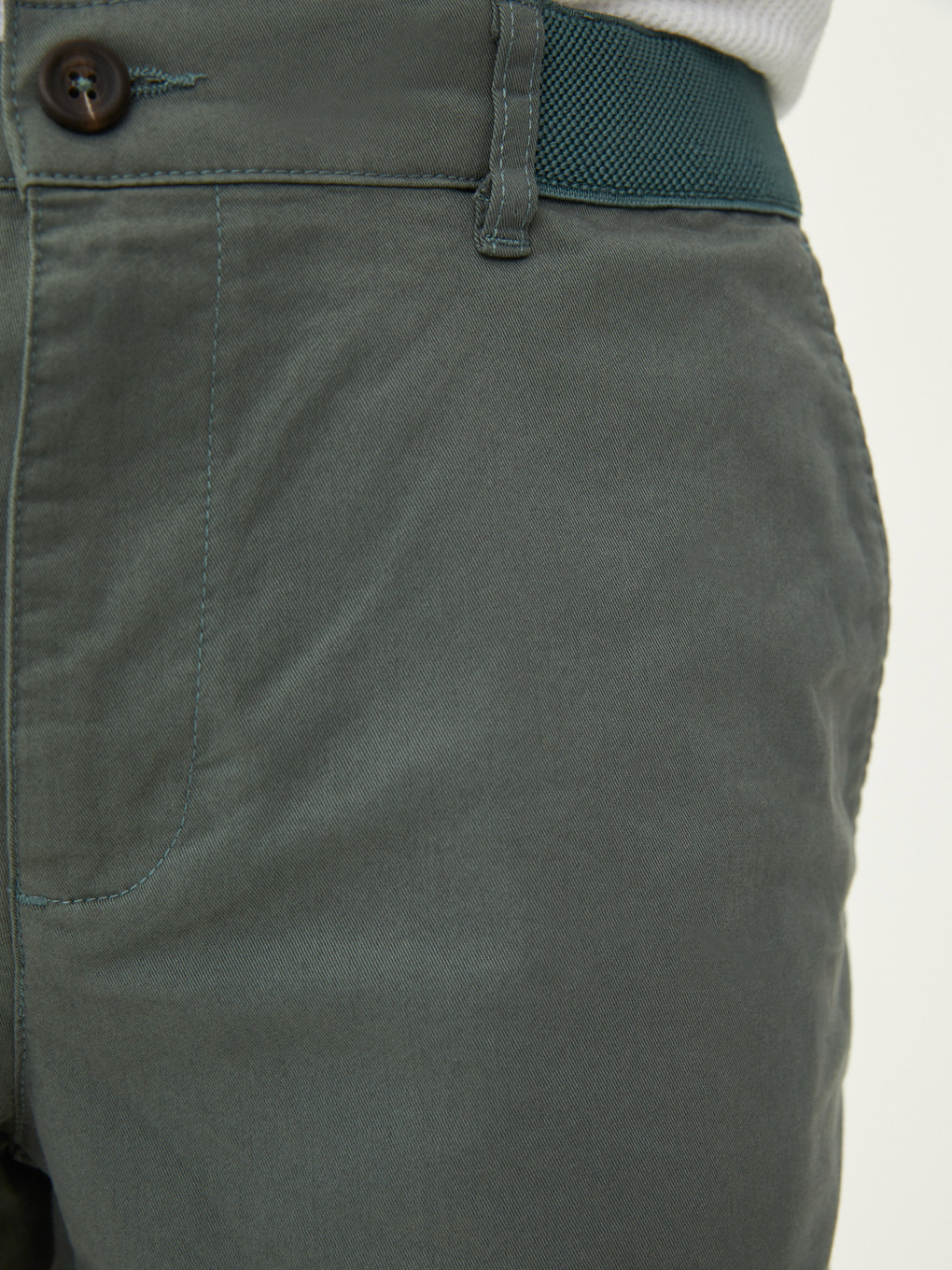 Relaxed Fit Gabardine Men's Bermuda Shorts-3