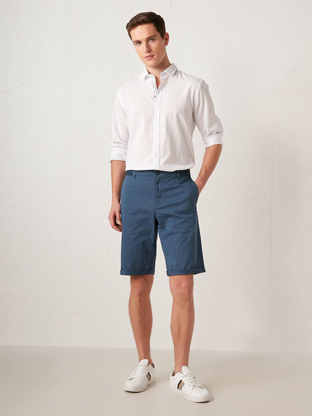 Opušteni kroj Keper Bermuda šorts-1