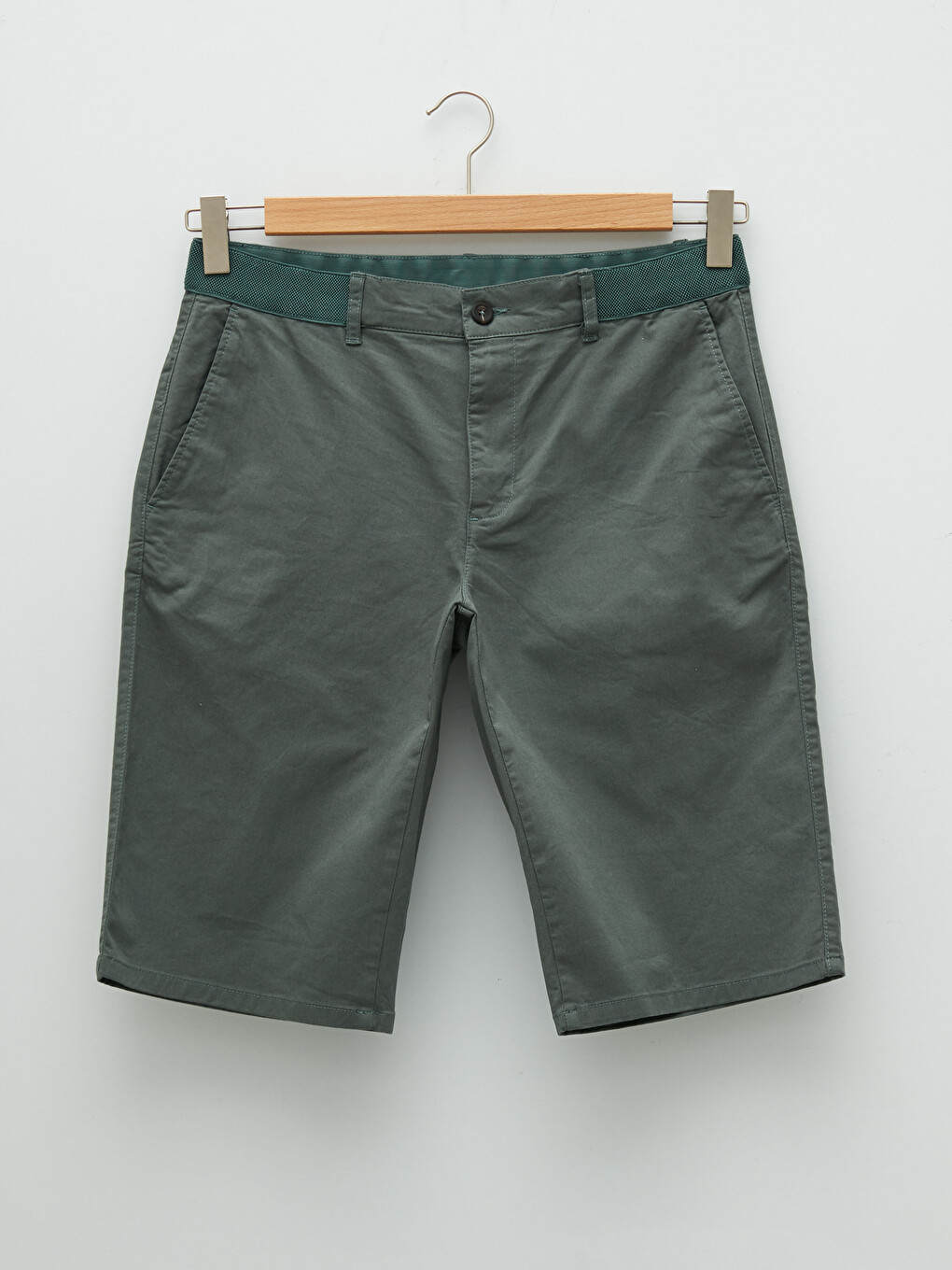 Relaxed Fit Gabardine Men's Bermuda Shorts-6