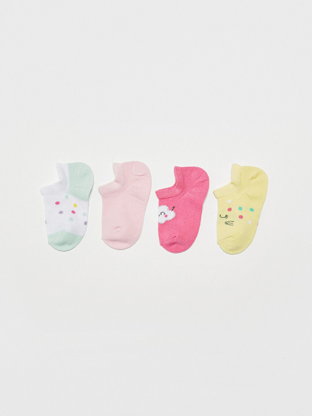 Printed Baby Girl Ballet Socks 4 Pieces