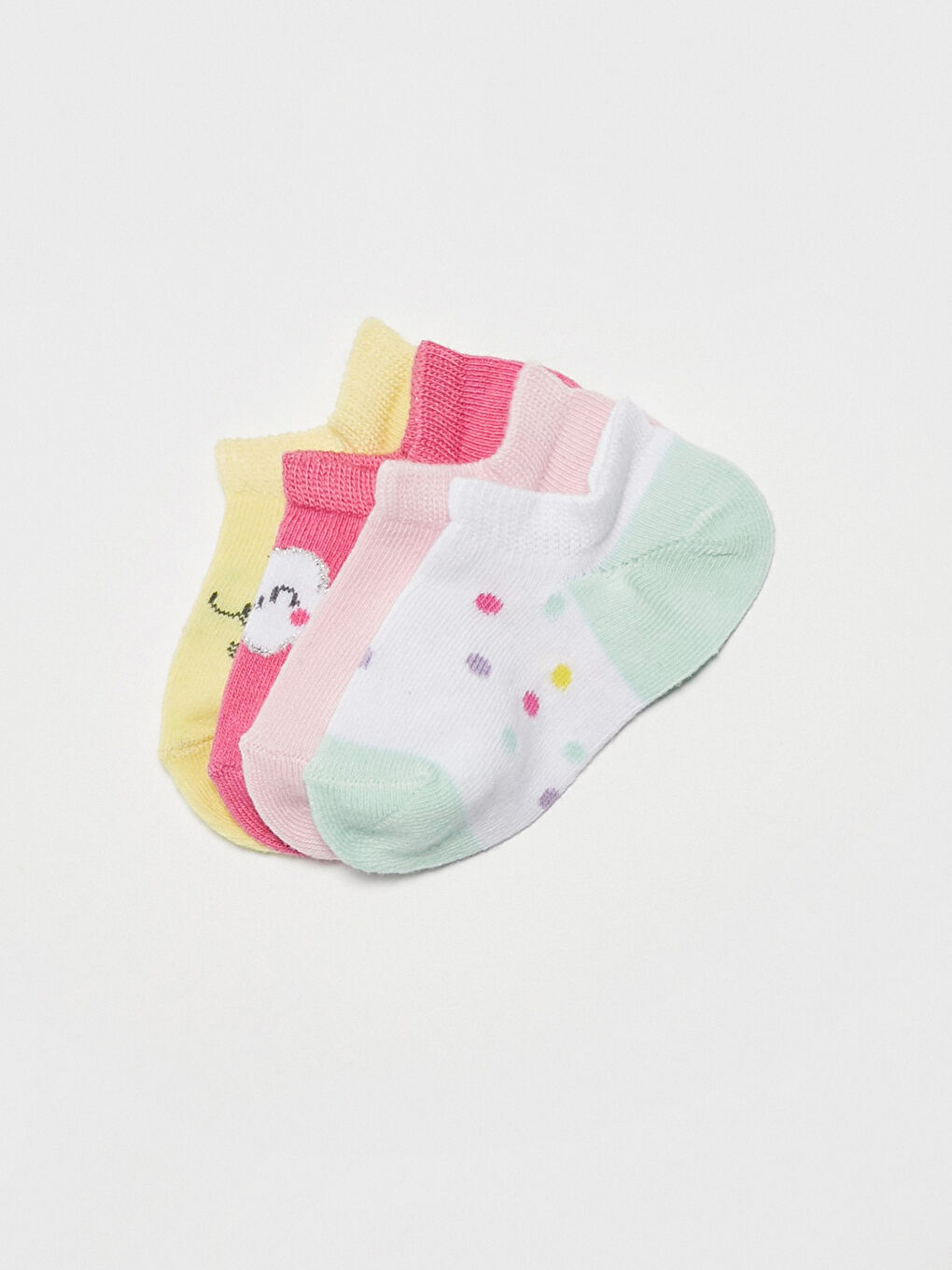 Printed Baby Girl Ballet Socks 4 Pieces-1