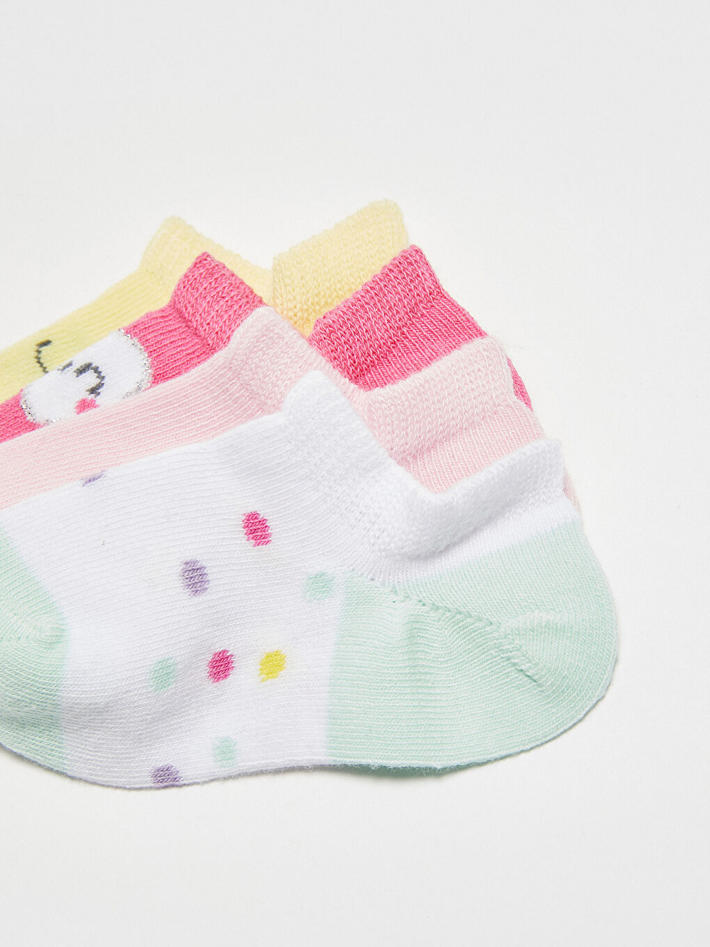 Printed Baby Girl Ballet Socks 4 Pieces-3
