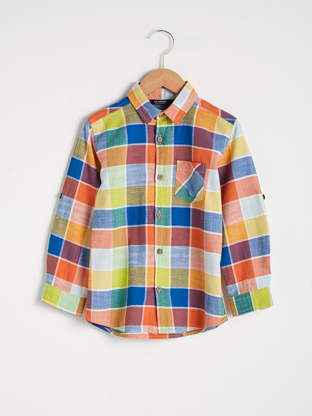 Boy's Chequered Poplin Shirt