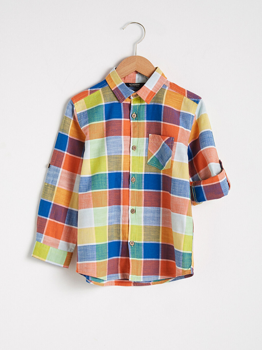 Boy's Chequered Poplin Shirt-1