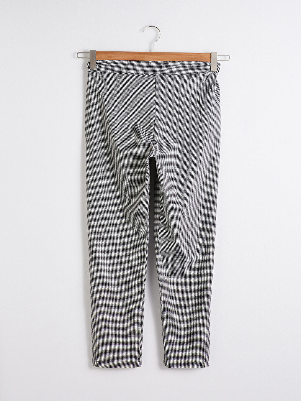 Houndstooth Patterned Pocket Detailed Trousers-11