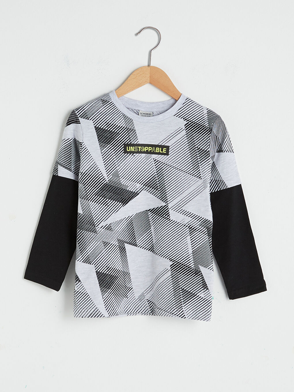 T-shirt à Manches Longues Imprimé Col Rond pour Garçons