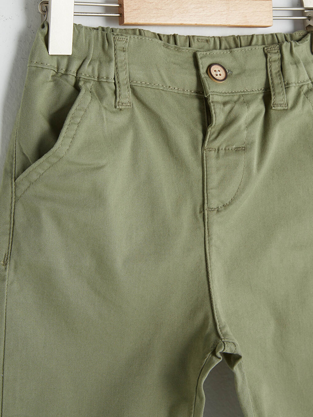 Loose Fit Basic Baby Boy Gabardine Trousers-1