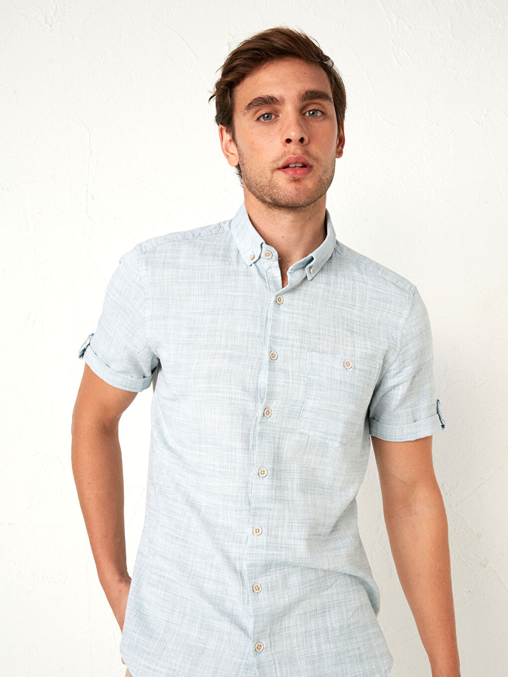 Slim Fit Short Sleeve Shirt-2
