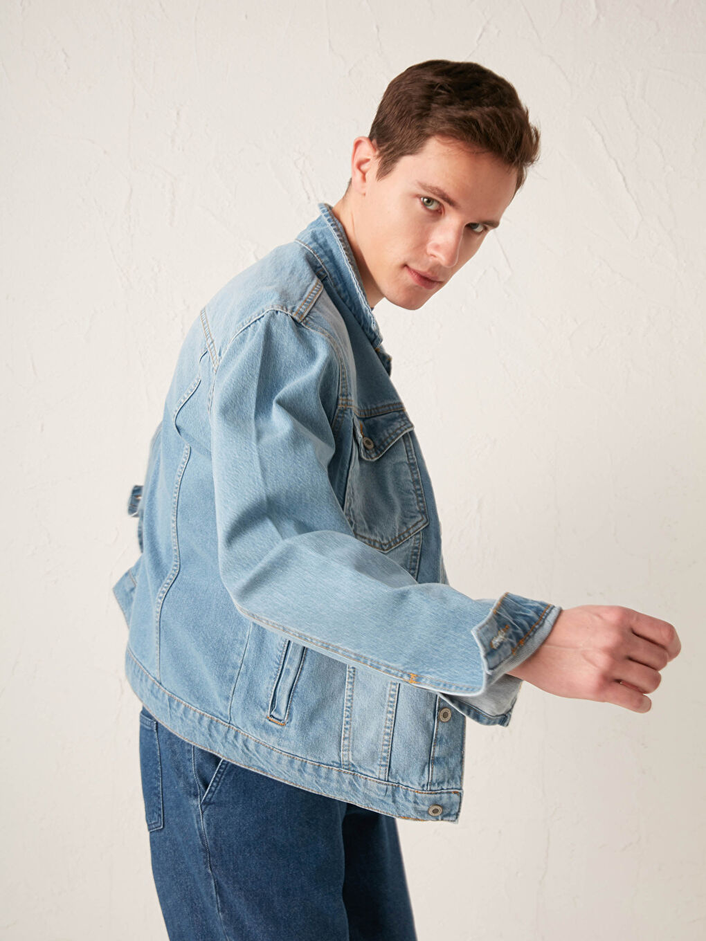 İndigo Standart Kalıp Jean Ceket