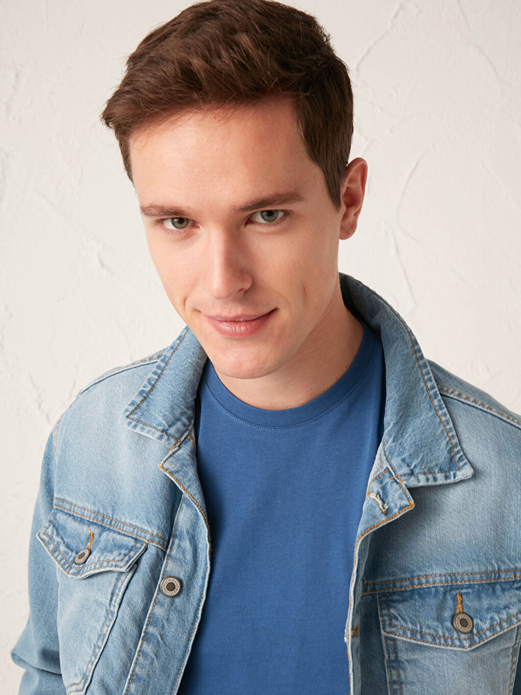 İndigo Standart Kalıp Jean Ceket-3