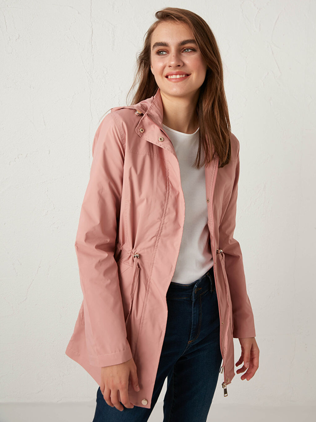 Lightweight Raincoat with Hood