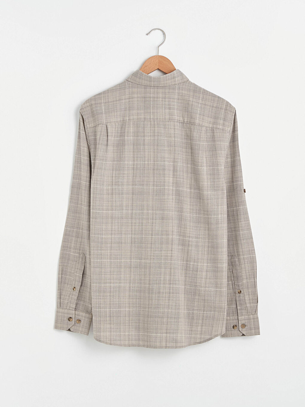 Regular Fit Long Sleeve Poplin Men's Shirt-5