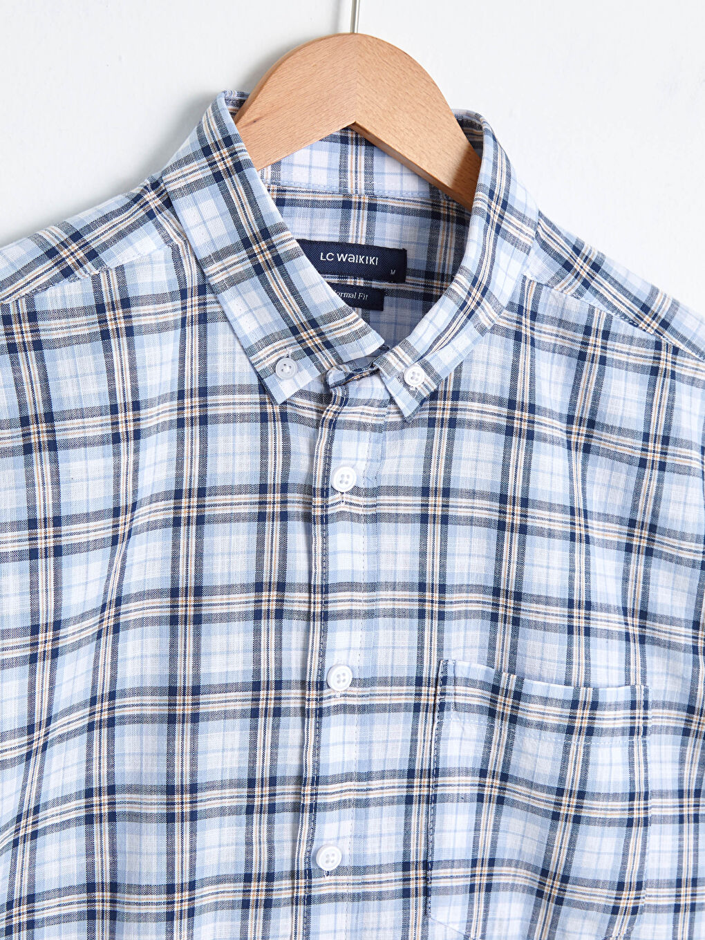 Mavi Regular Fit Kısa Kollu Ekose Poplin Erkek Gömlek-7