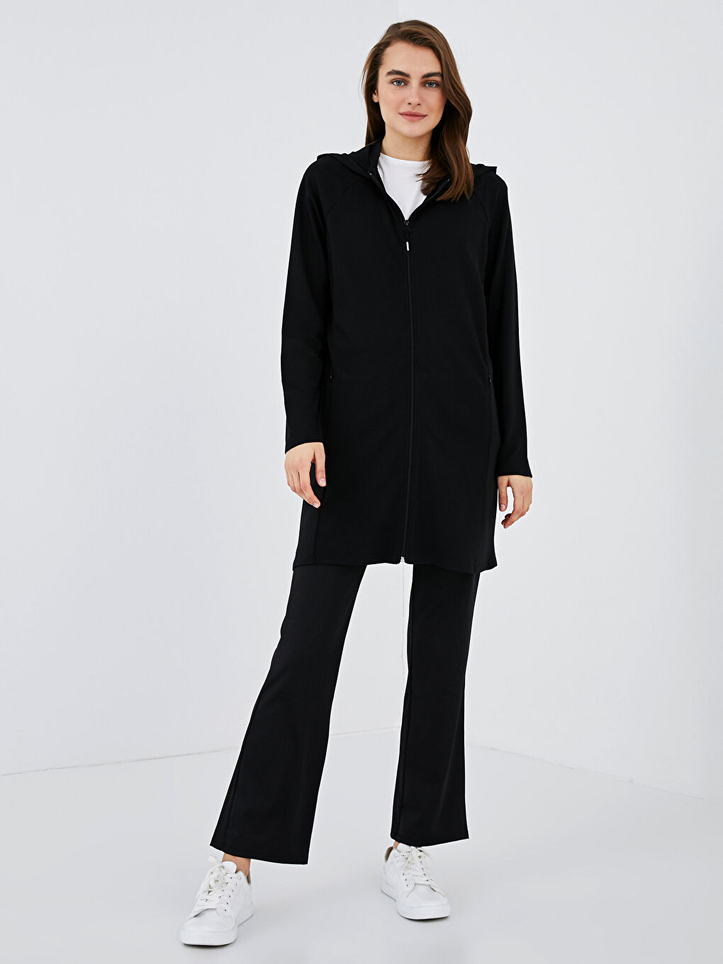 Siyah Beli Lastikli Eşofman Alt-1