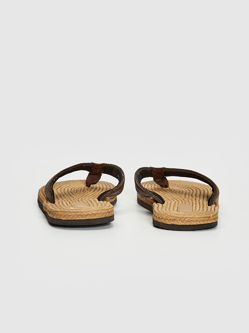 Kahverengi Erkek Hasır Parmak Arası Terlik-4