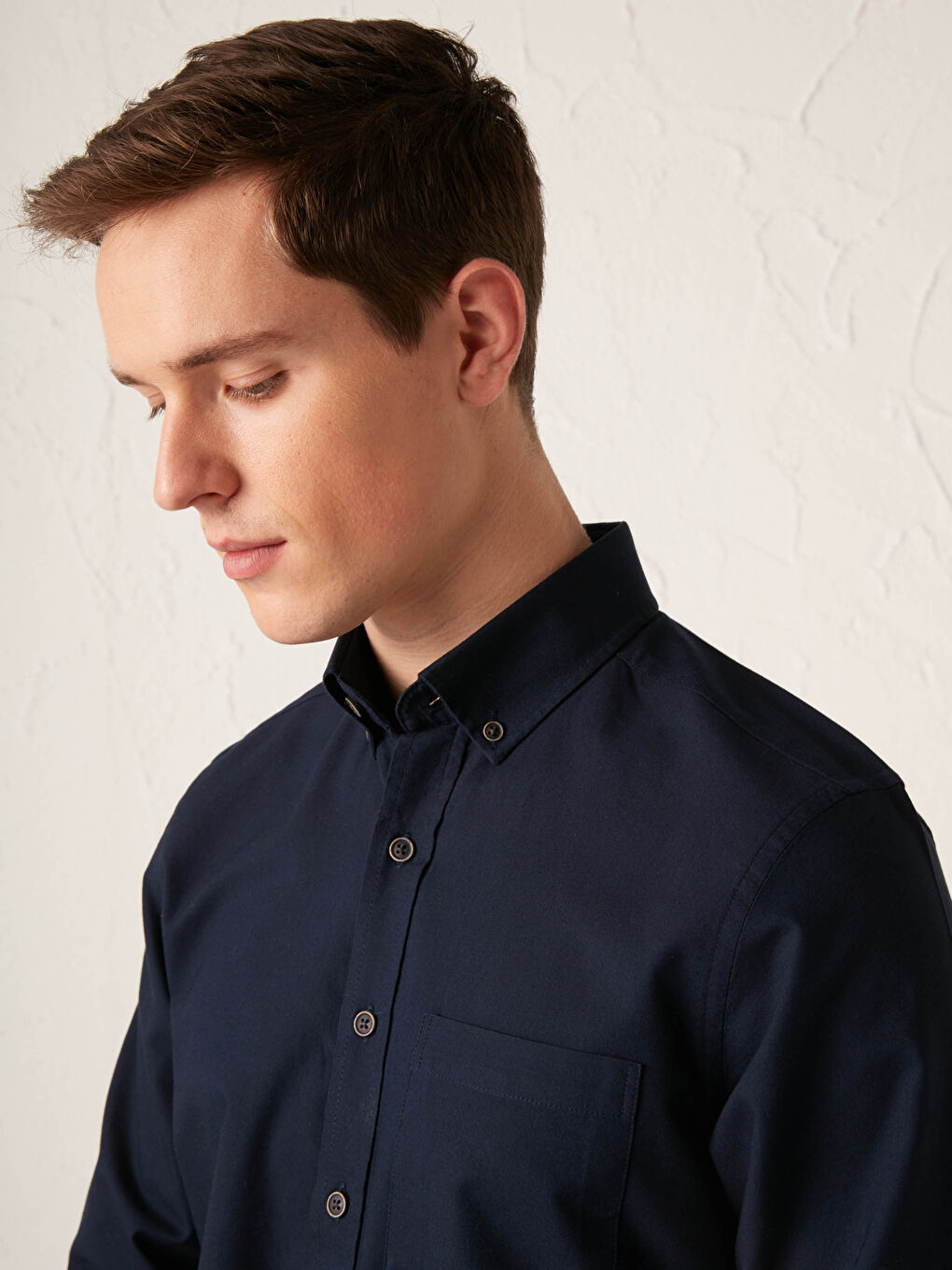 Chemise Oxford à Manches Longues Coupe Régulière-1