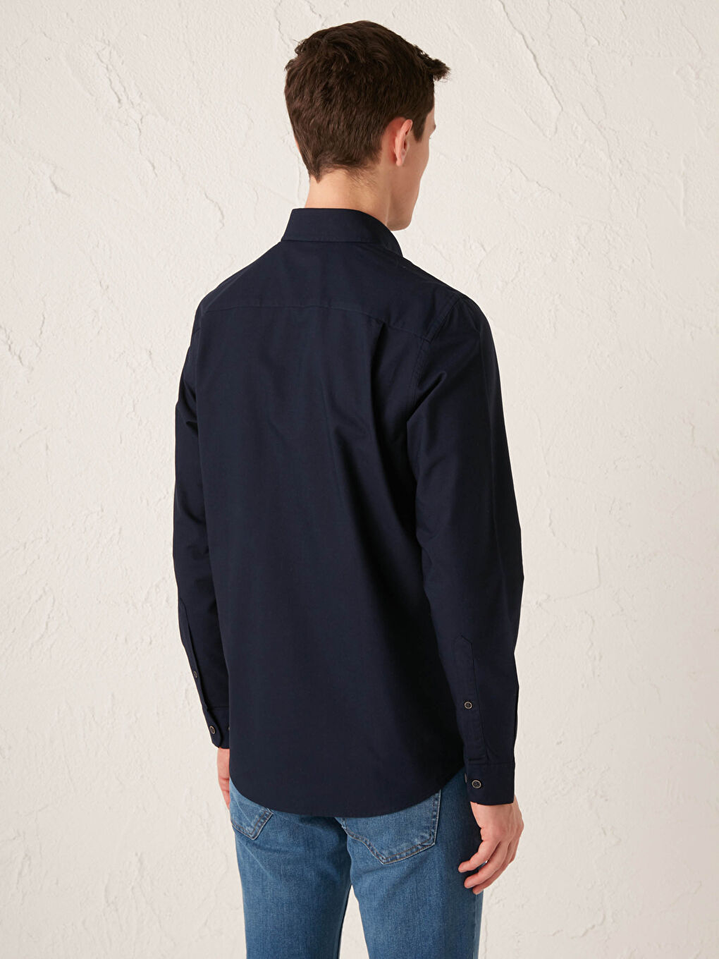 Chemise Oxford à Manches Longues Coupe Régulière-4