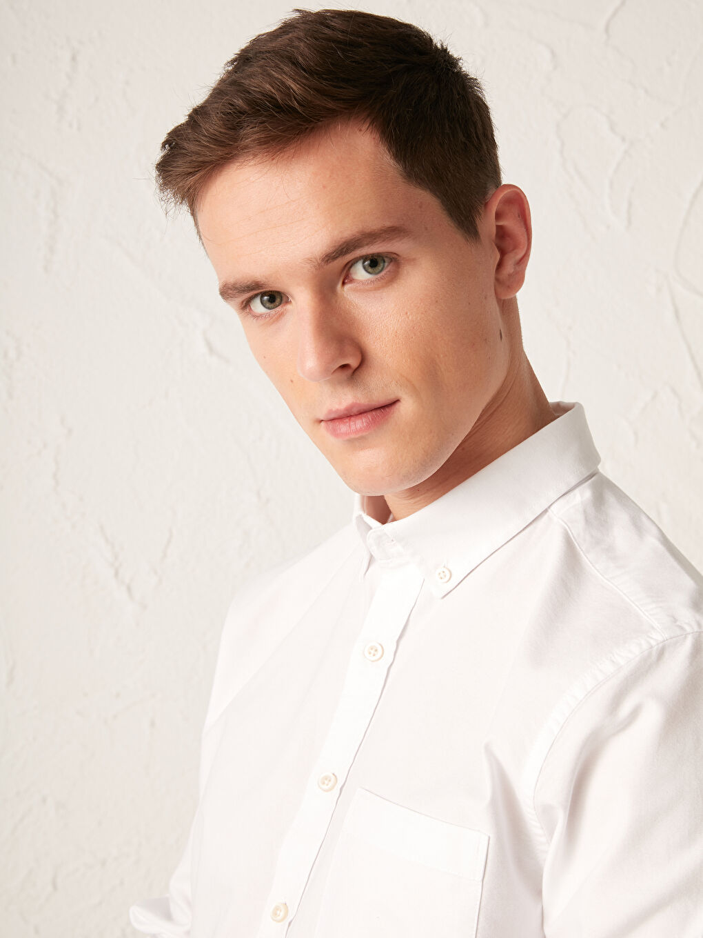 Chemise Oxford à Manches Longues Coupe Régulière-3