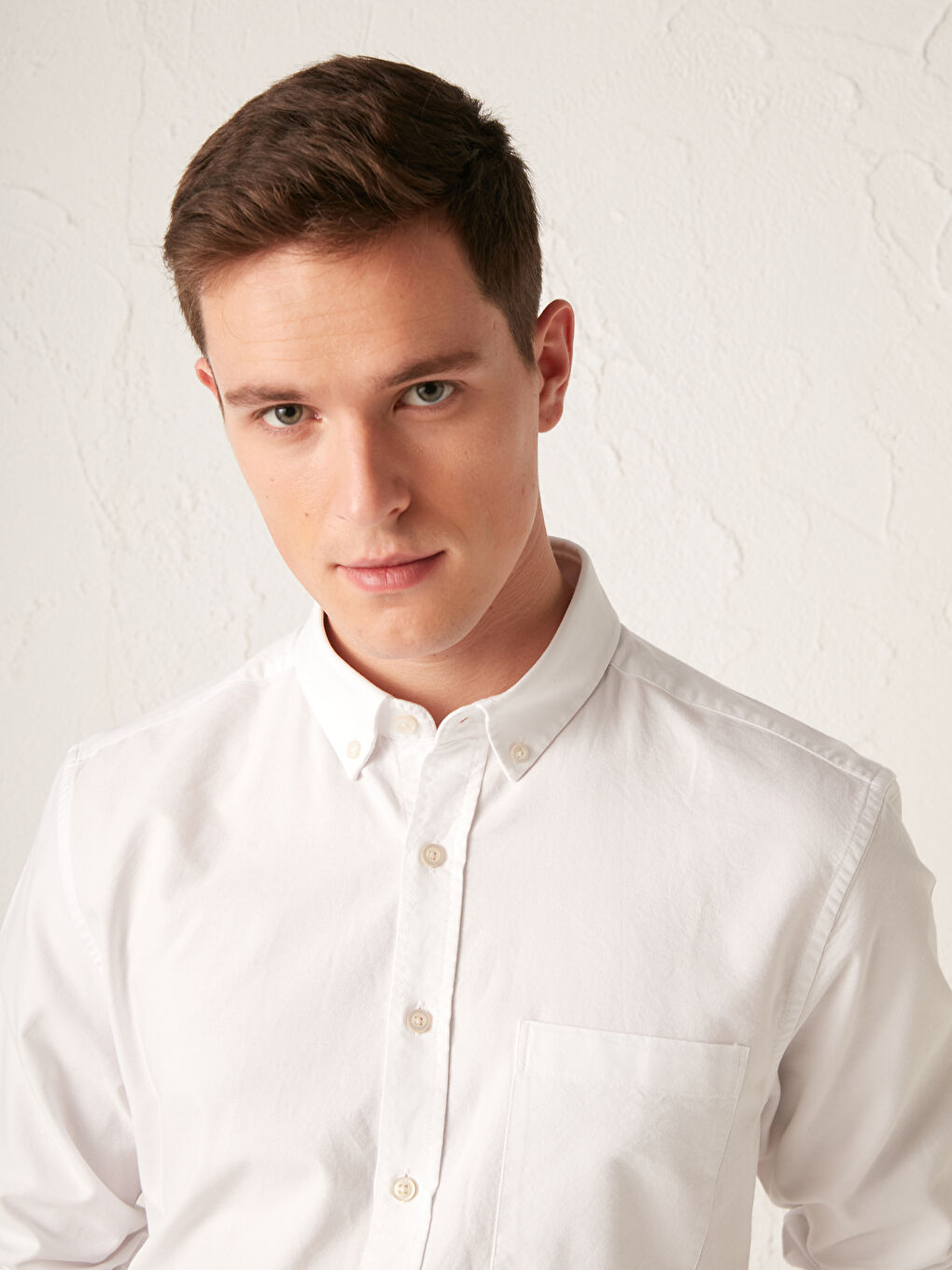 Chemise Oxford à Manches Longues Coupe Régulière-4