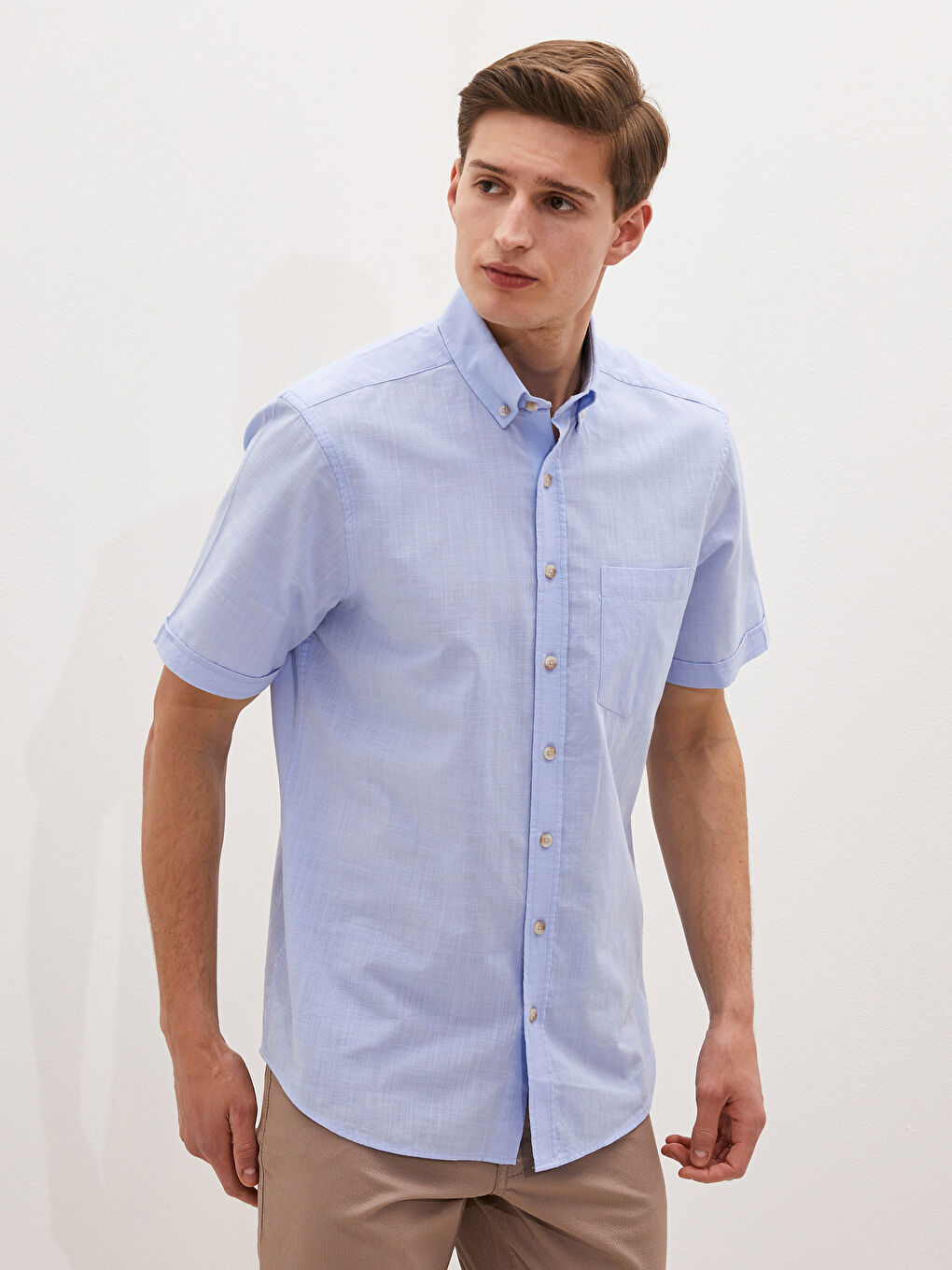 Mavi Regular Fit Kısa Kollu Poplin Erkek Gömlek