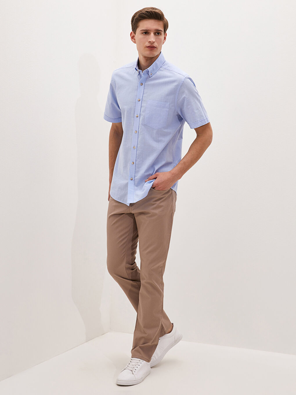 Mavi Regular Fit Kısa Kollu Poplin Erkek Gömlek-2