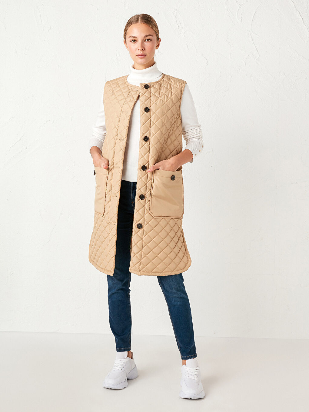 Buttoned Quilted Vest