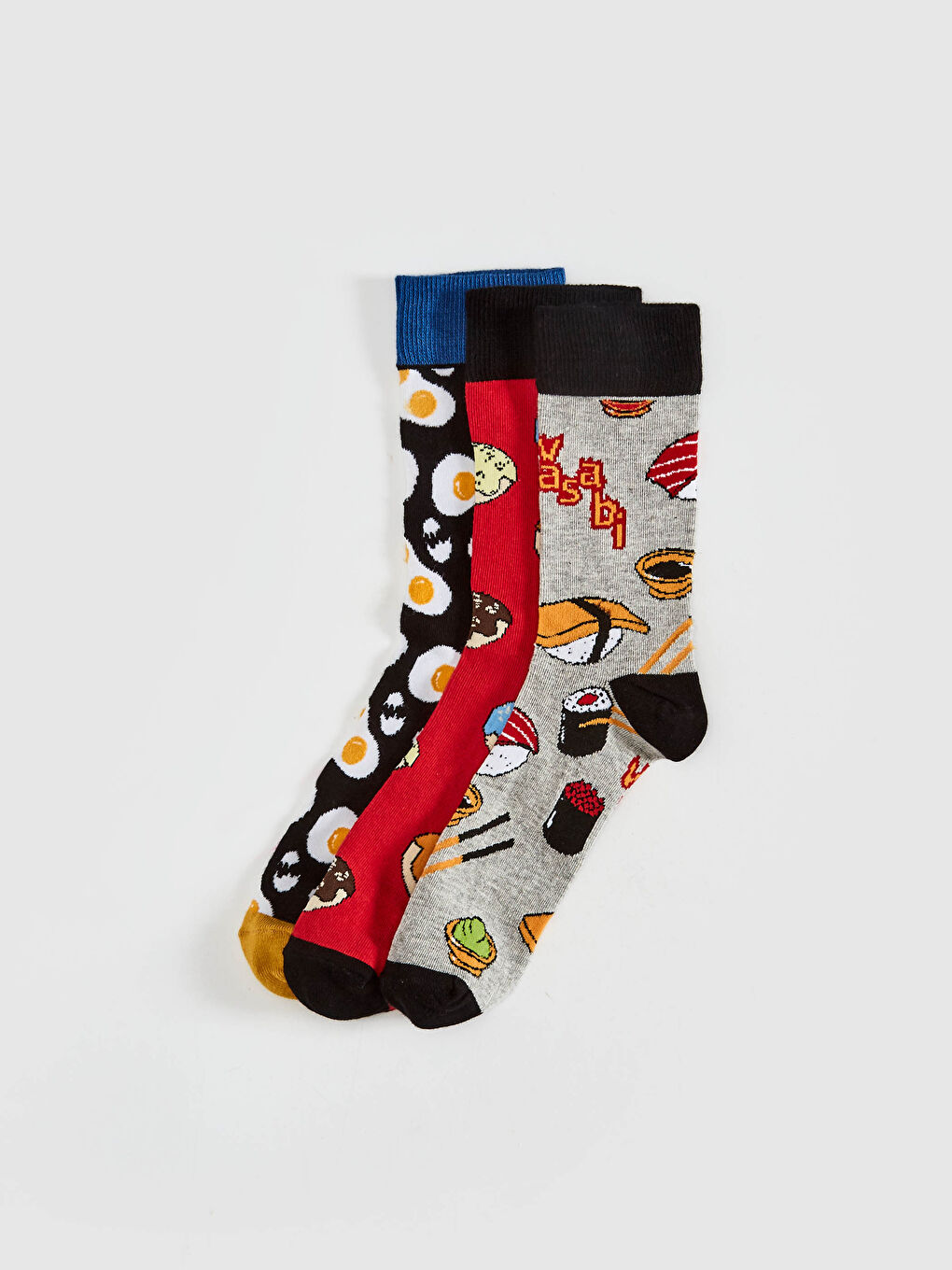 Karışık Baskılı Soket Çorap 3'lü