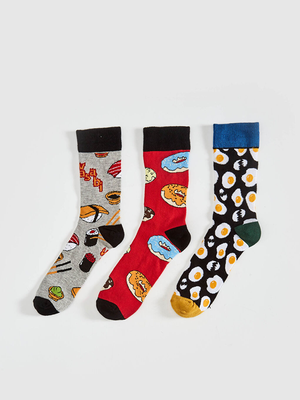 Karışık Baskılı Soket Çorap 3'lü-1