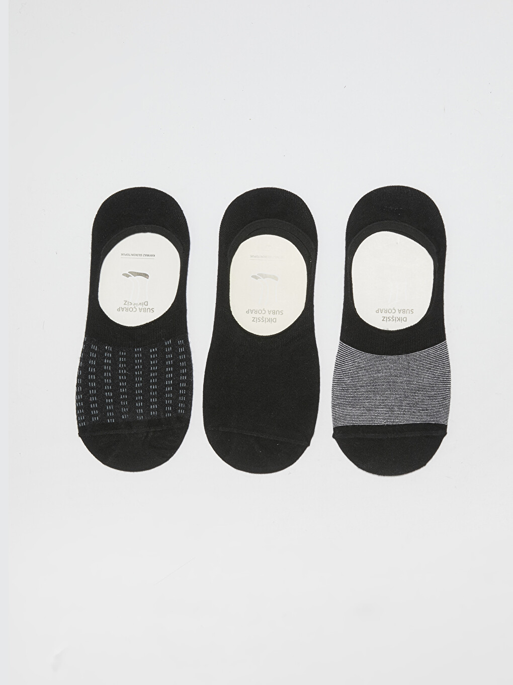 Gemusterte Herren-Bambus-Ballettsocken 3er-Pack-1