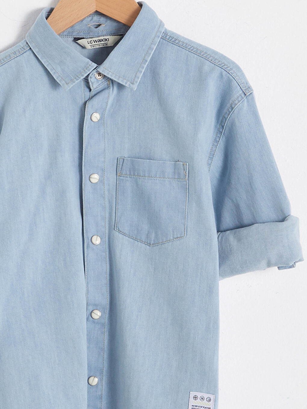 Boy Hooded Jean Shirt-3