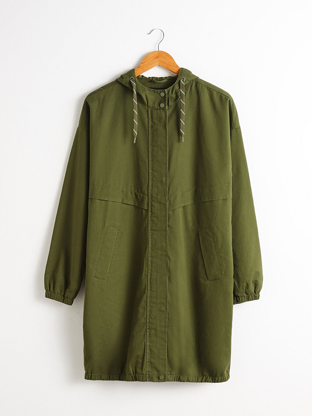 بالطو نسائي بكابوش كم طويل عادي سادة-6