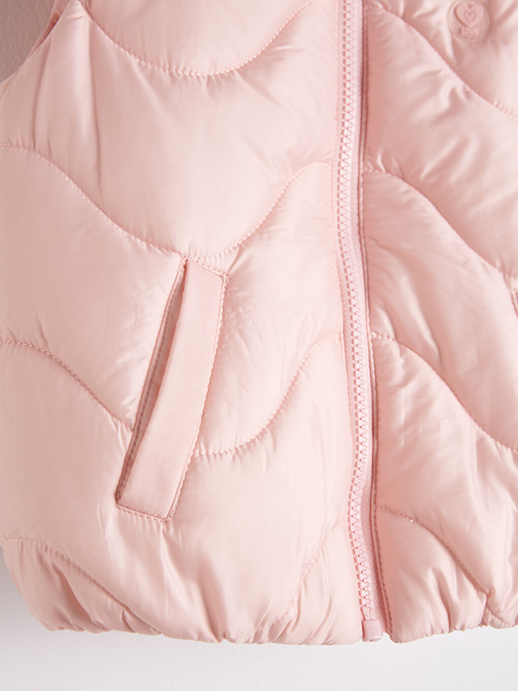 Pembe Kapüşonlu Kolsuz Kız Bebek Fermuarlı Şişme Yelek-3