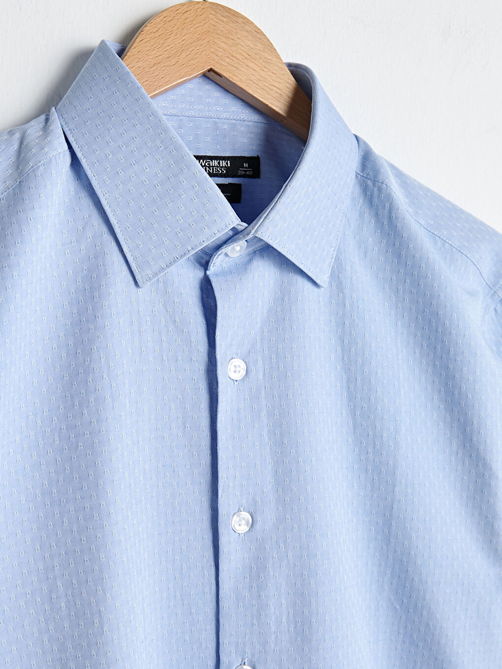 Slim Fit Long Sleeve Dobby Men's Shirt-6