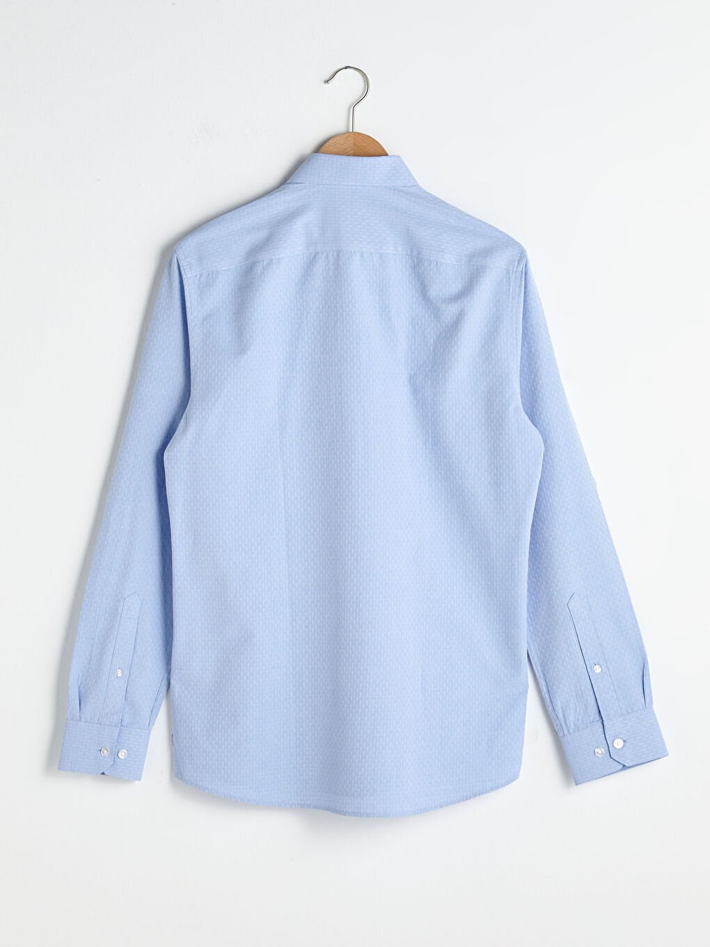 Slim Fit Long Sleeve Dobby Men's Shirt-7