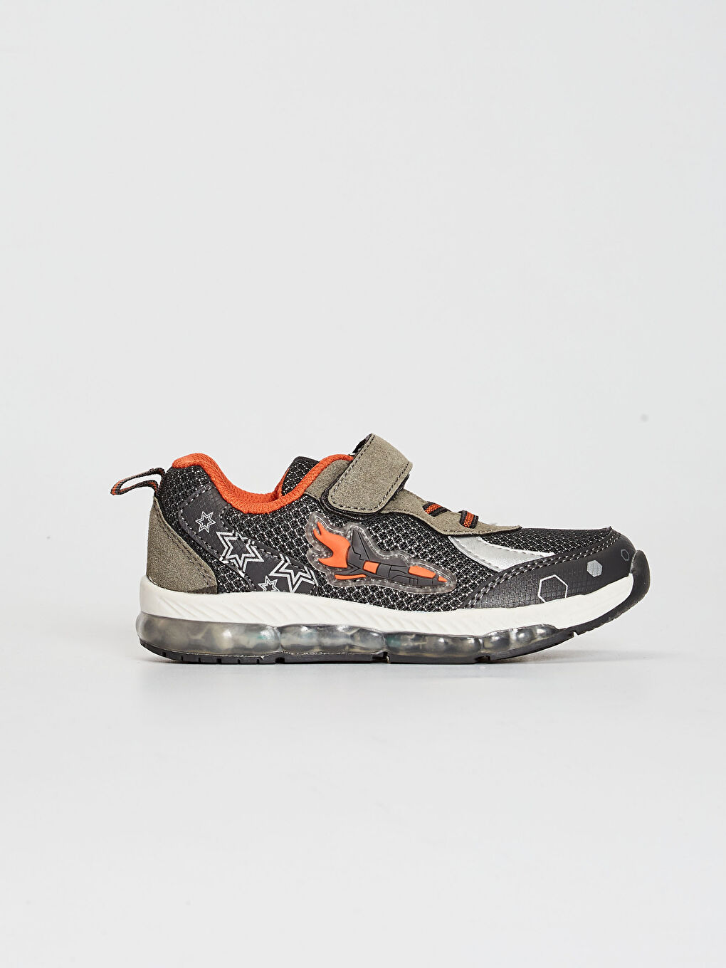 Gri Erkek Çocuk Işıklı Spor Ayakkabı-2