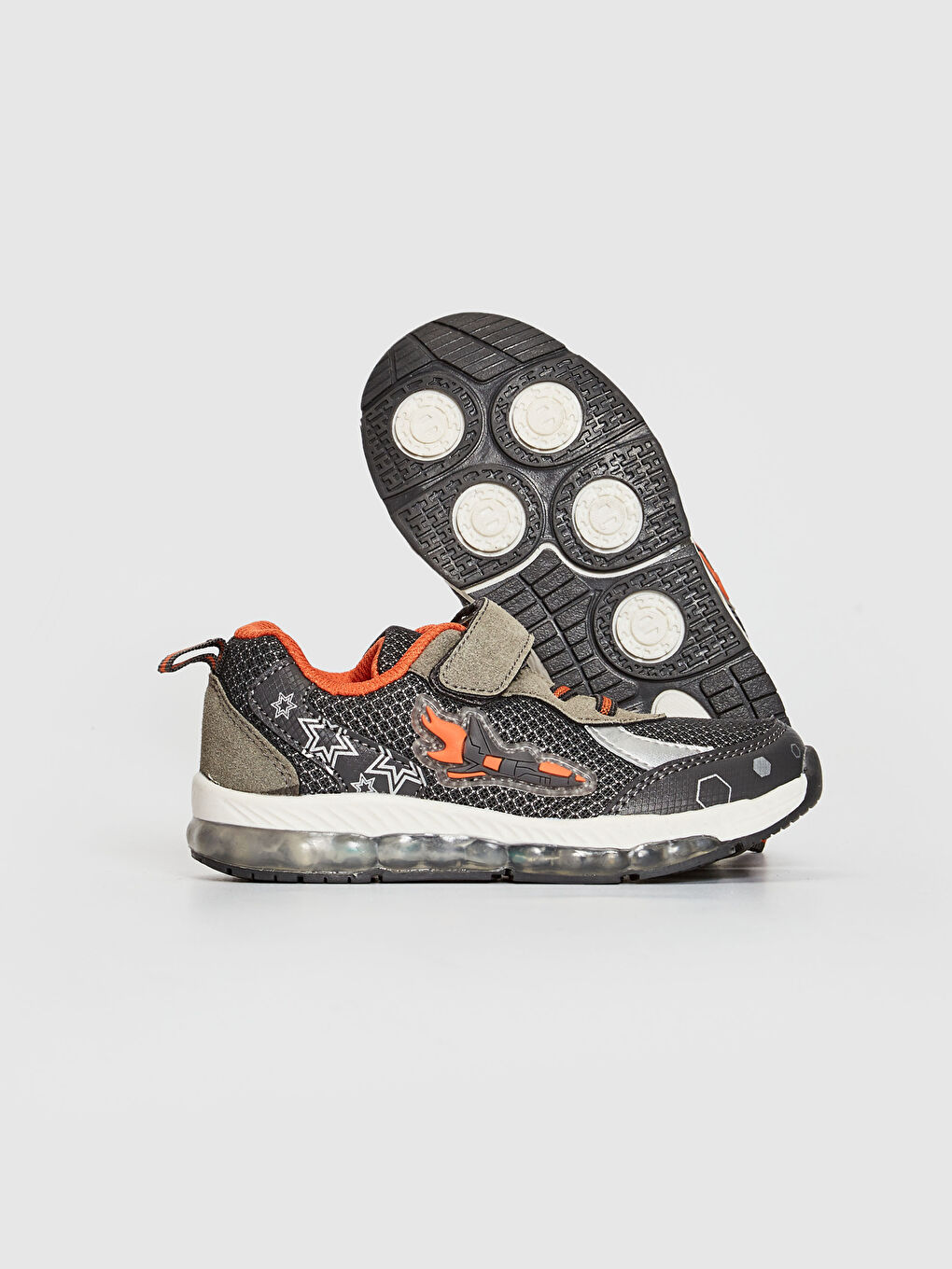 Gri Erkek Çocuk Işıklı Spor Ayakkabı-4