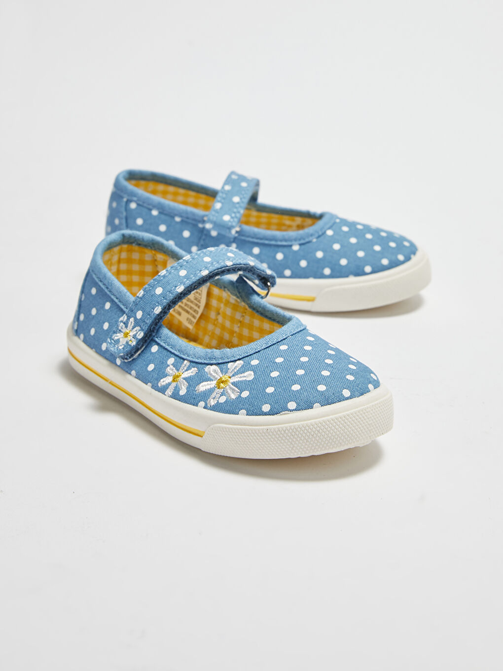 Flower Embroidered Hook and Loop Baby Girl Ballet-2