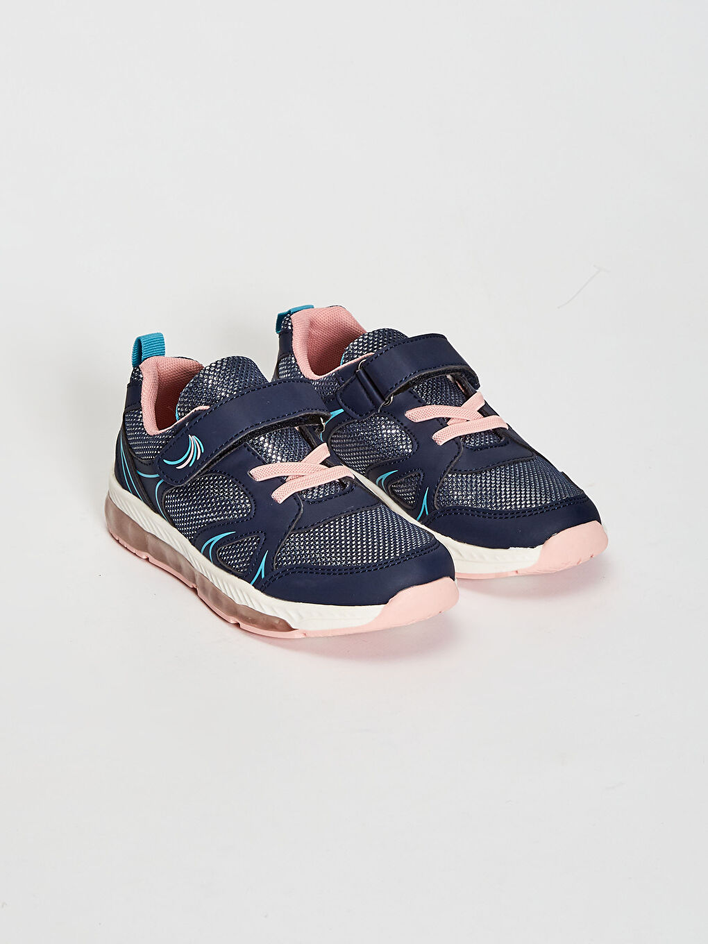 Lacivert Kız Çocuk Işıklı Spor Ayakkabı-1