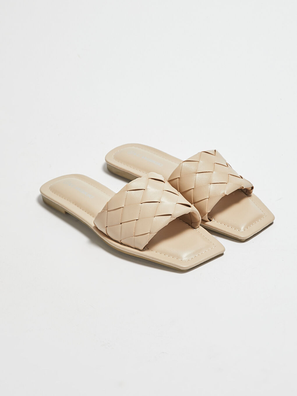 LCW STEPS Leather Look Single Band Women's Slippers -S12197Z8-CR8